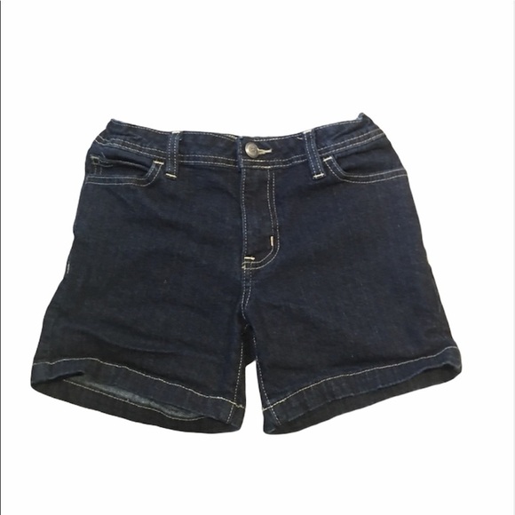 FADED GLORY Denim Shorts Adjustable Waist Dark Wash size 10 - Picture 1 of 4